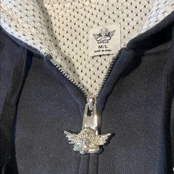 Boys Lie - Til Death Do Us Part - Coord Hoodie & Joggers Black - Size M/L & L - Picture 9 of 14